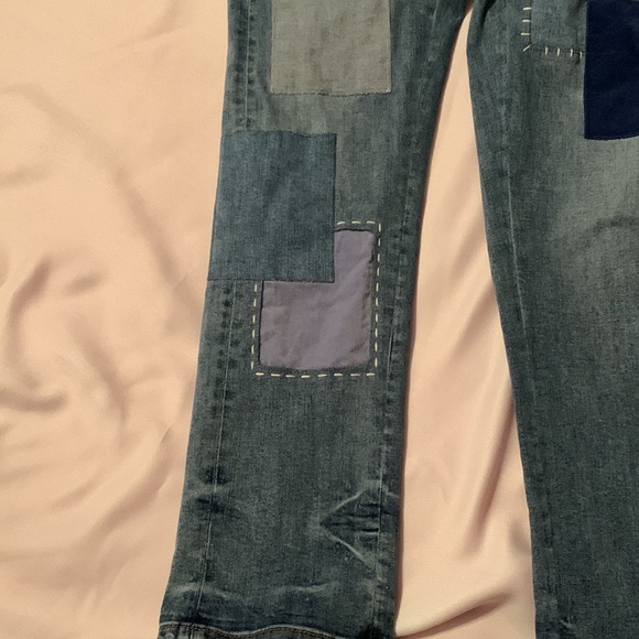Pilcro and Anthropologie Slim Boyfriend Patchwork Jeans, size 26 - Picture 15 of 16